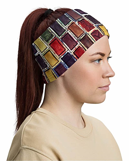 Painter creative Watercolor Paint Set Face Mask Neck Gaiter headband head band
