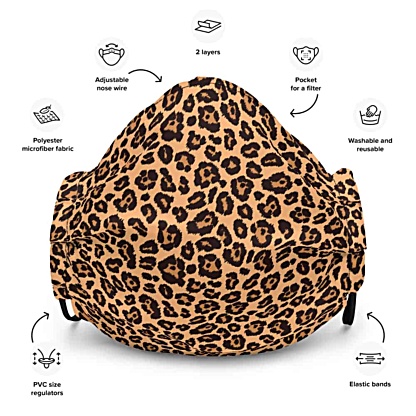 Leopard Skin Protective Face Mask coronavirus virus rona covid19