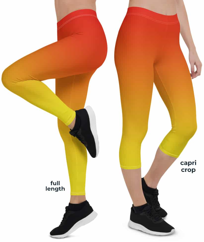 Bright Gradient Colorful Neon Leggings - Designed By Squeaky Chimp T-shirts  & Leggings