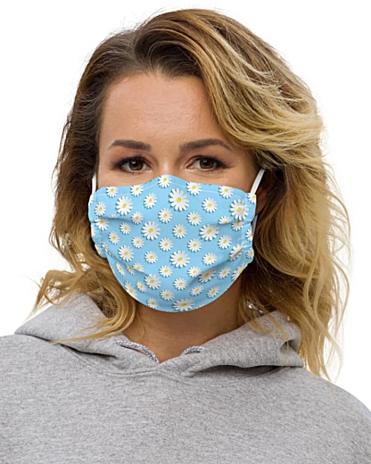 Blue Daisy Protective Face Mask anti virus coronavirus covid 19