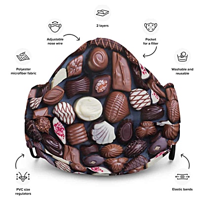 Assorted Chocolates Protective Face Mask anti virus coronavirus covid 19