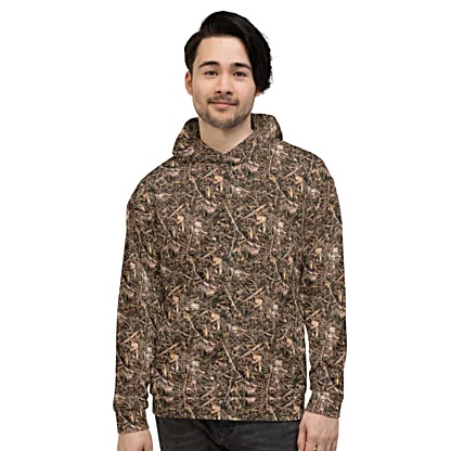 Branches & Twigs Realistic Camouflage Hoodie / Unisex Size camo top hood