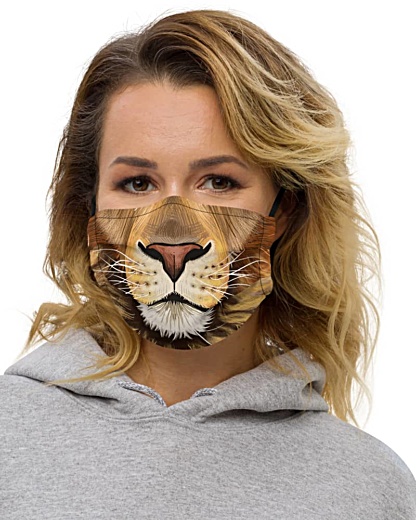 Big Cat Lion Face Protective Face Mask
