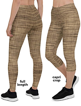 Organic Fabric Natural Linen Texture Leggings