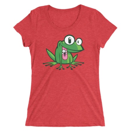 Green Frog T-shirt / Women's Short Sleeve Top