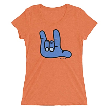 I love You Sign Language T-shirt / Women's Short Sleeve Top