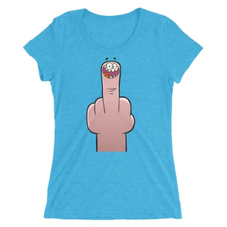 Middle Finger Rude T-shirt / Women's Short Sleeve Shirt
