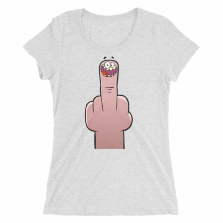 Middle Finger Rude T-shirt / Women's Short Sleeve Shirt