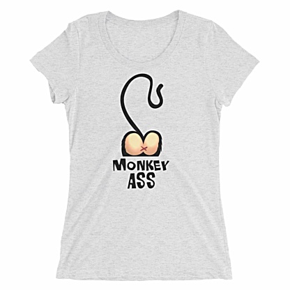 Monkey Ass Rude T-shirt / Women's Short Sleeve Top