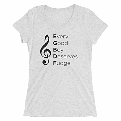 Music Every Good Boy Deserves Fudge T-shirt / Women's Short Sleeve