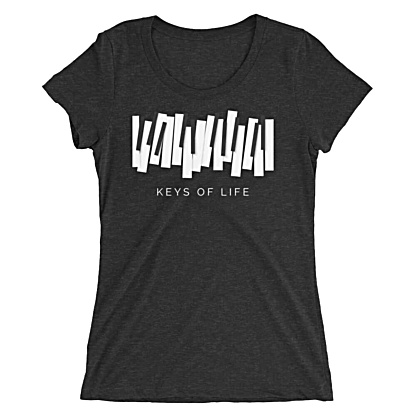 Piano Keys T-shirt Women's Short Sleeve Top