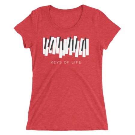 Piano Keys T-shirt Women's Short Sleeve Top