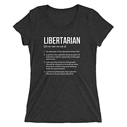 Political Libertarian T-shirt / Women Short Sleeve Tee