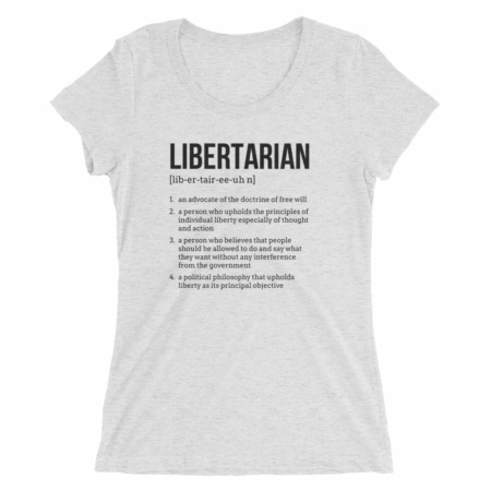 Political Libertarian T-shirt / Women Short Sleeve Tee