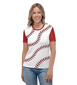 Baseball Stitches T-shirt / Women's Short Sleeve Top
