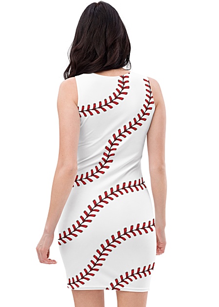 white red leather baseball stitches baseball dress