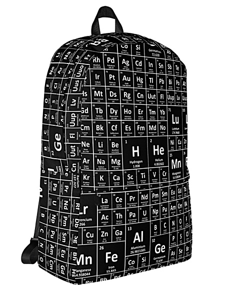 periodic table of elements backpack