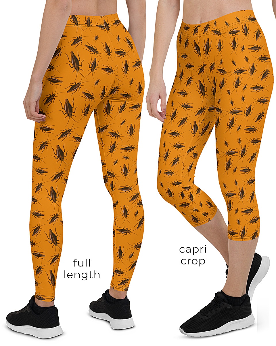 Cockroach Leggings - Designed By Squeaky Chimp T-shirts & Leggings