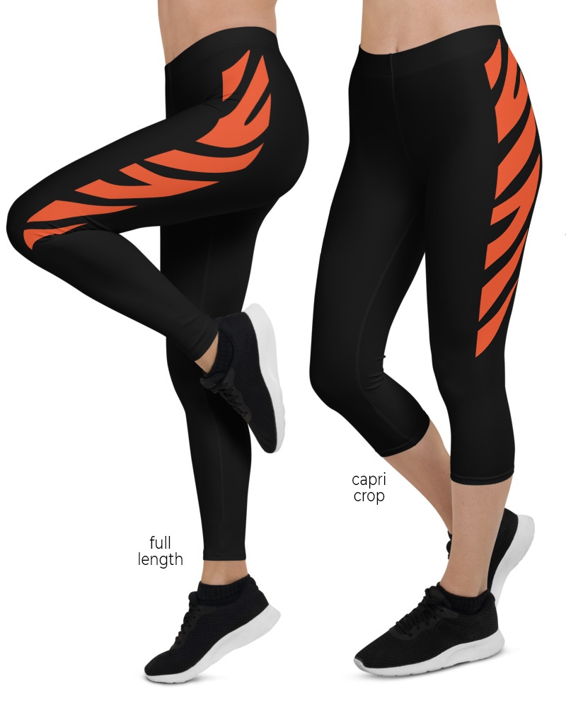 Cincinnati Bengals Football Uniform Leggings - Designed By Squeaky Chimp  T-shirts & Leggings