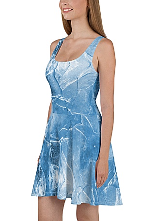 Cracked Blue Ice Dress Summer Sundress
