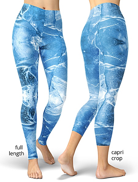 trendy Cracked Blue Ice Leggings