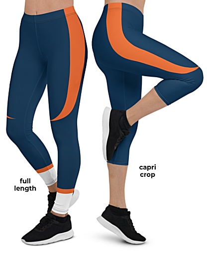Denver Broncos Game Day Football Uniform Leggings - Designed By Squeaky ...