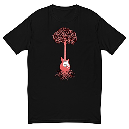 Guitarist tshirt - guitar tree musician - men's tee