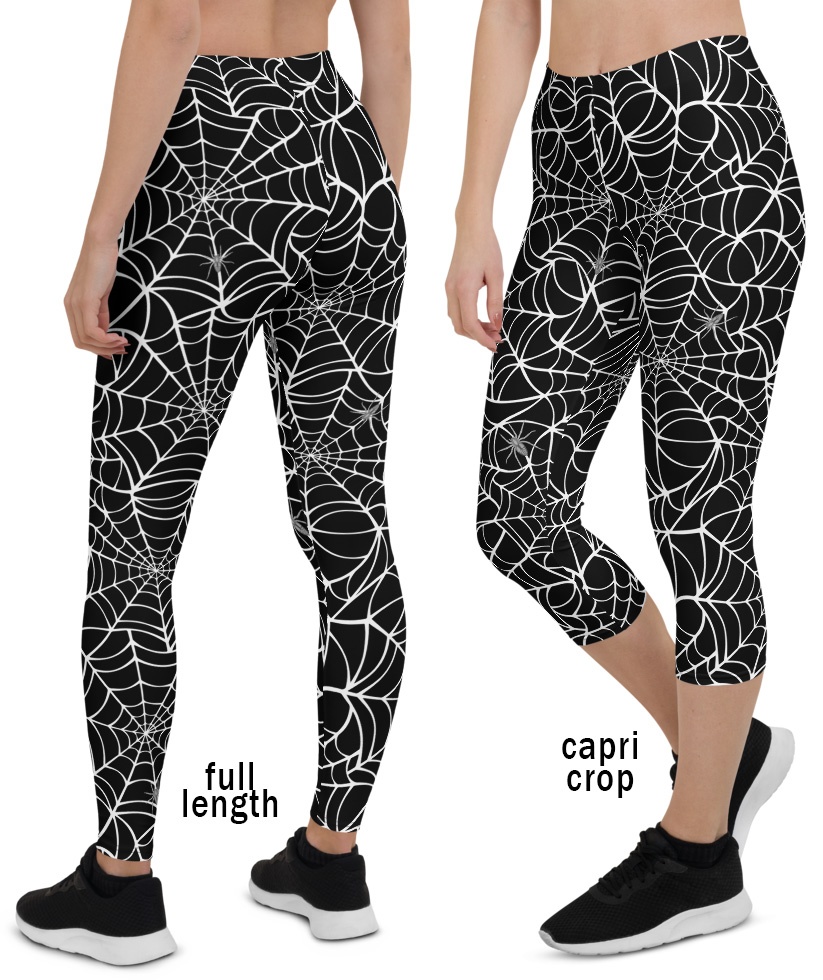 Spider Web Halloween Leggings - Designed By Squeaky Chimp T-shirts &  Leggings