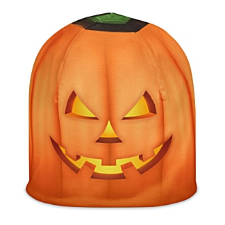 Festive Candle Face Halloween Orange Pumpkin Hat