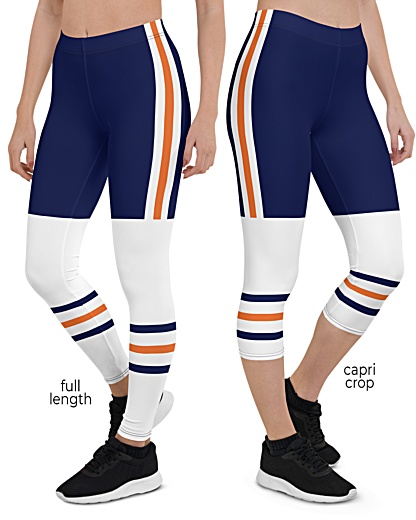 Edmonton Oilers Hockey Uniform Leggings NHL Home Away Alternate Pacific Division