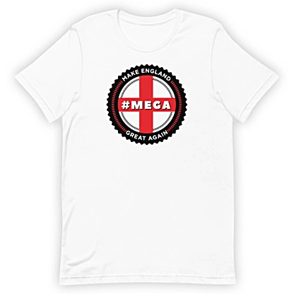 #Mega / Make England Great Again / Short-Sleeve Men’s T-Shirt / British UK United Kingdom
