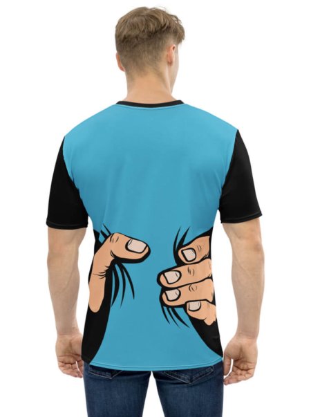Belly Squeeze T-shirt / Men’s Short Sleeve Top squeezing tummy stomach belly