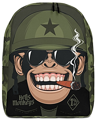 Military Biker Monkey Backpack