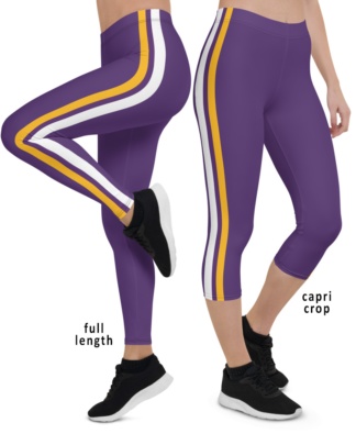 Sexy Purple & Gold Minnesota Vikings Football Uniform Leggings