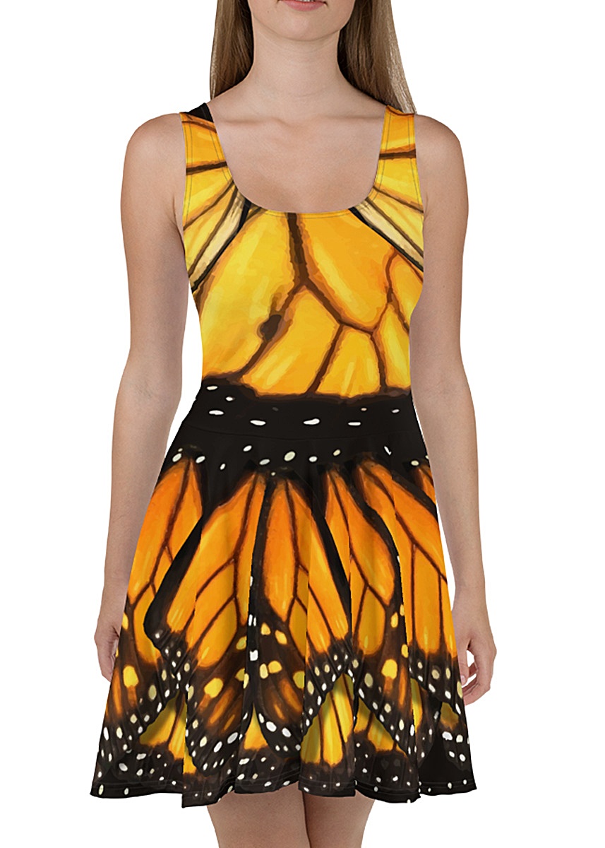 Monarch Butterfly Summer Sundress - Designed By Squeaky Chimp T-shirts ...