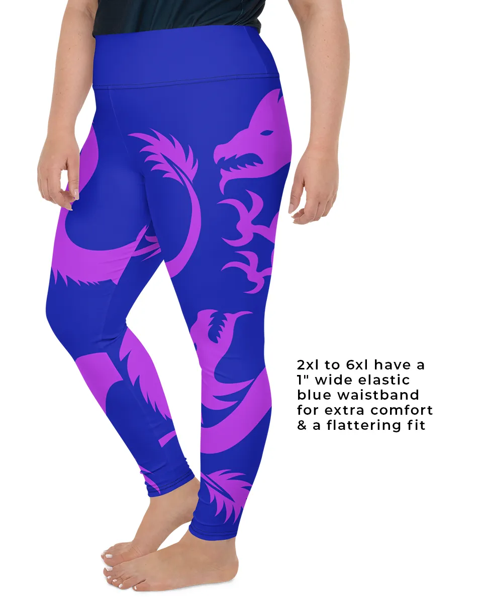 Purple Dragon Leggings - Designed By Squeaky Chimp T-shirts & Leggings