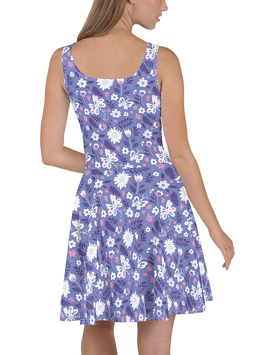 Floral Purple Sundress - Designed By Squeaky Chimp T-shirts & Leggings