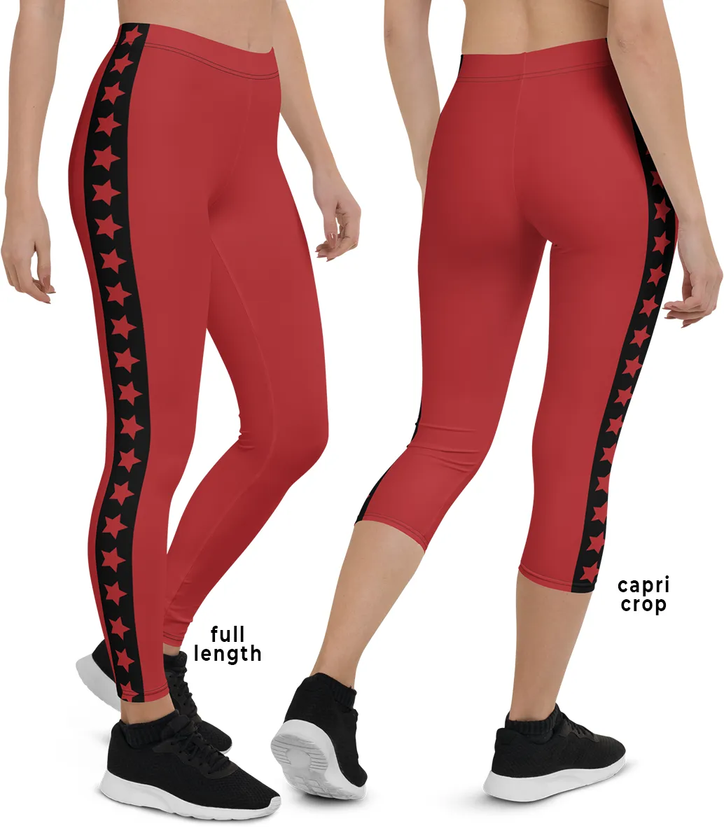 Side Stripe Star Leggings - Designed By Squeaky Chimp T-shirts
