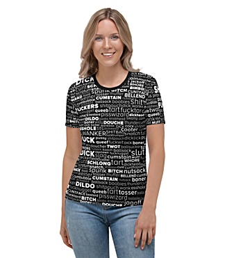 Rude Swear Word Cloud Leggings - Designed By Squeaky Chimp T-shirts ...