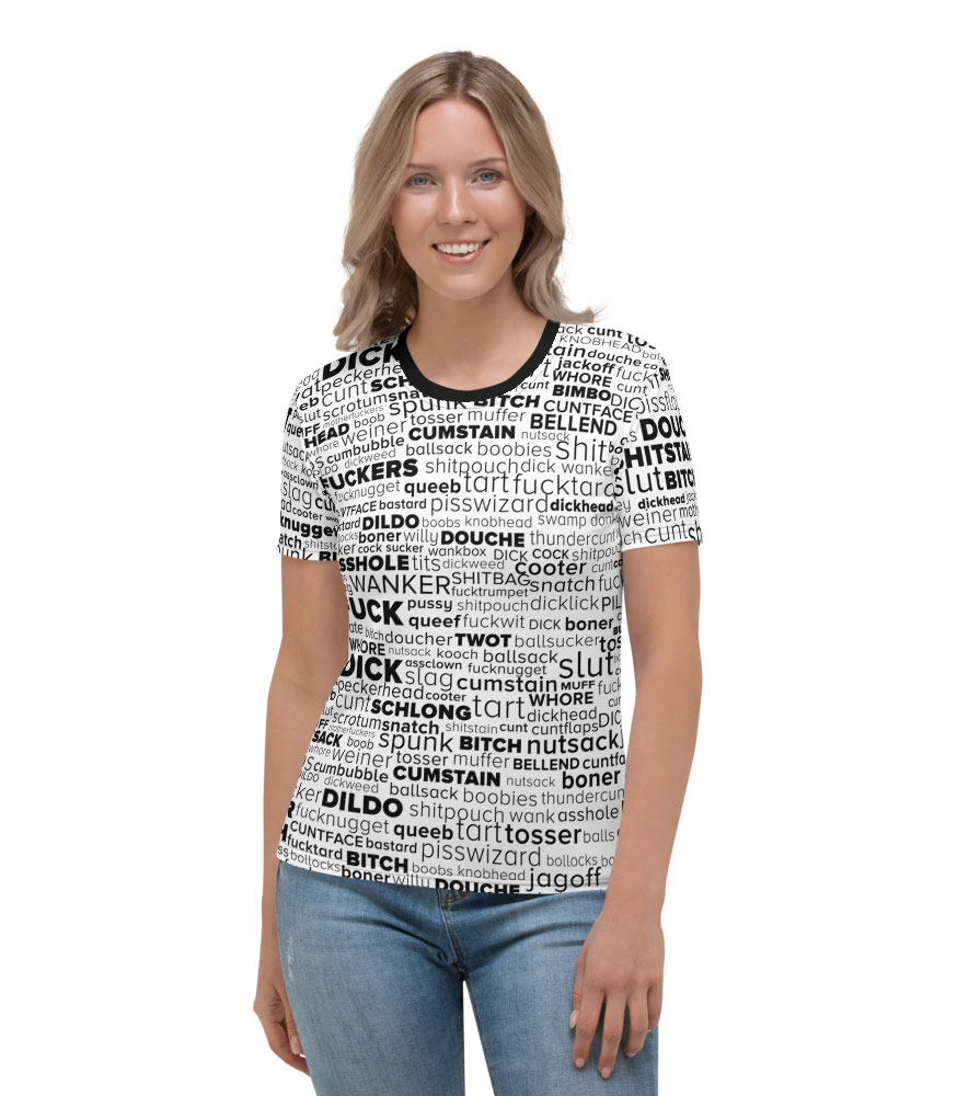 Swear Words - Women's Short Sleeve Tshirt - Designed By Squeaky Chimp T ...