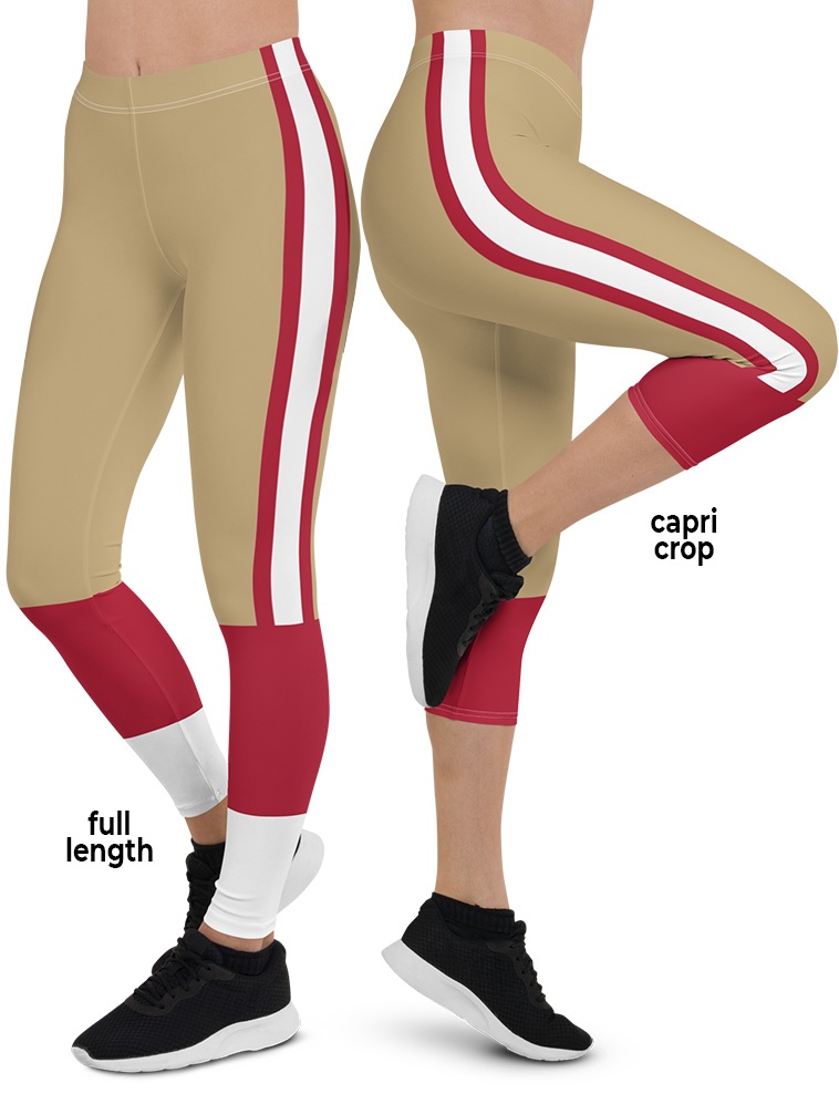 San Francisco 49ers Womens Calf Logo Black Legging