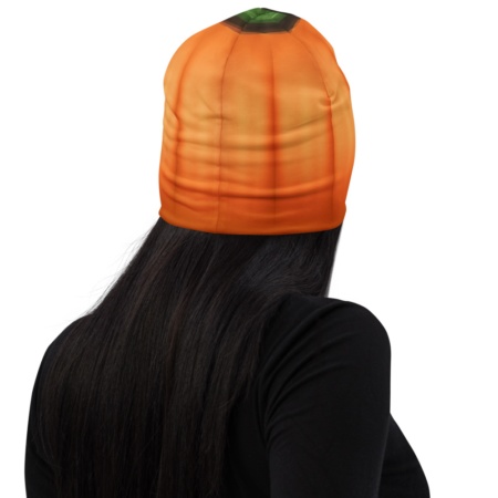 Festive Candle Face Halloween Orange Pumpkin Hat