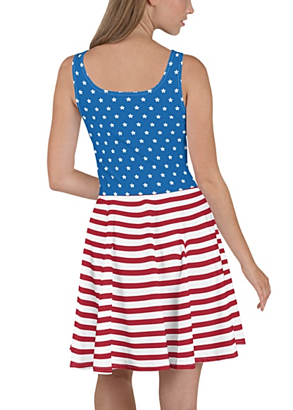 4th of july outfit party dress celebrate sundress flare