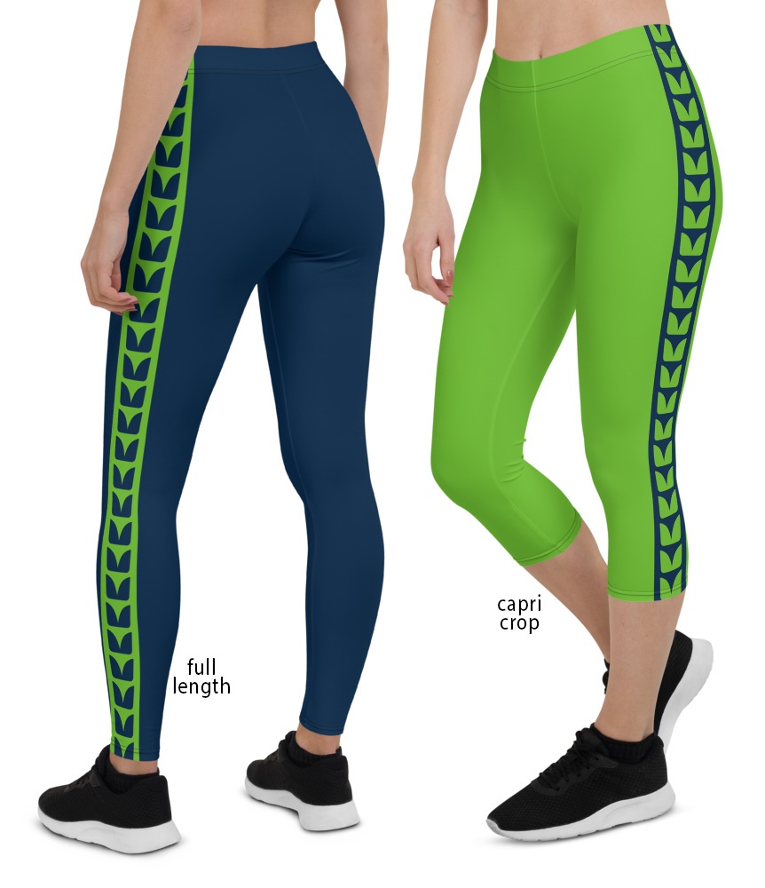 Seattle Seahawks Game Day Football Uniform Leggings - Designed By Squeaky  Chimp T-shirts & Leggings